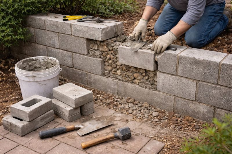 Block Wall Repair in Amelia County, VA
