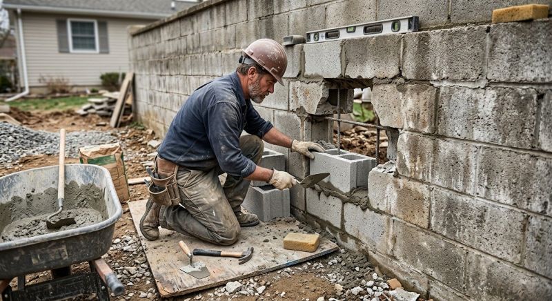 Block Wall Repair in Dinwiddie, VA