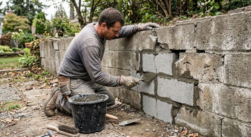 Block Wall Repair in Moseley, VA