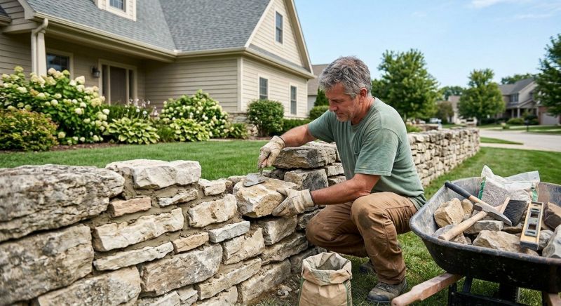 Brick Fence Repair in Midlothian, VA