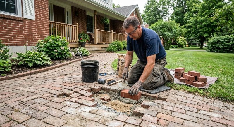 Brick Flatwork Repair in Chester, VA