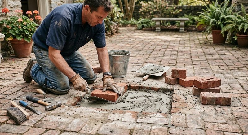 Brick Flatwork Repair in Midlothian, VA