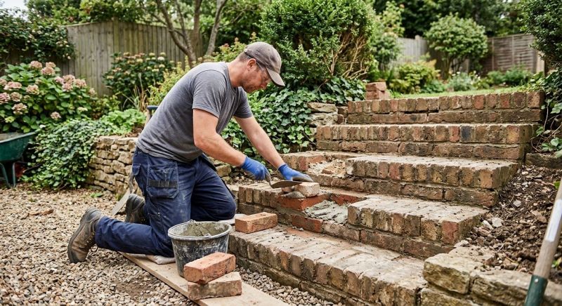 Brick Stairs Repair in Moseley, VA