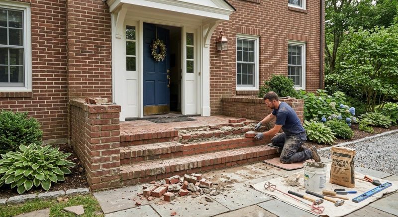 Brick Stoop Repair in Midlothian, VA