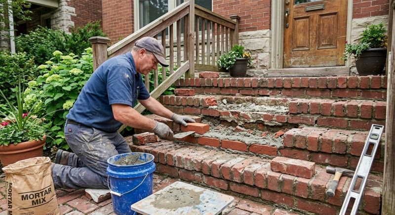 Brick Stoop Repair in Midlothian, VA