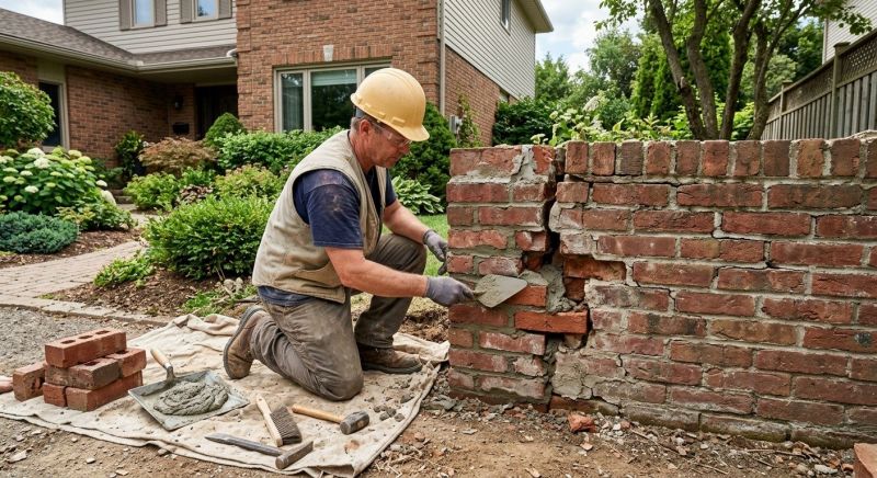 Brick Wall Repair in Dinwiddie County, VA