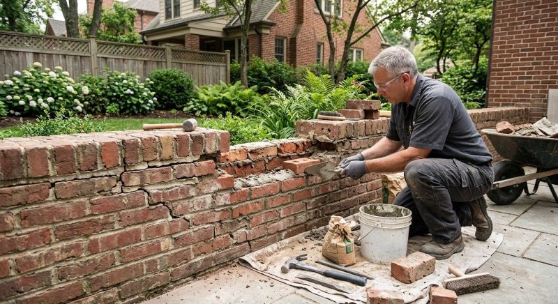 Brick Wall Repair in Henrico County, VA