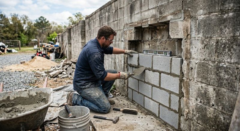 Concrete Block Repair in Chester, VA