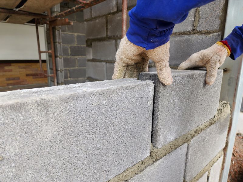 Concrete Block Wall Repair in Midlothian, VA