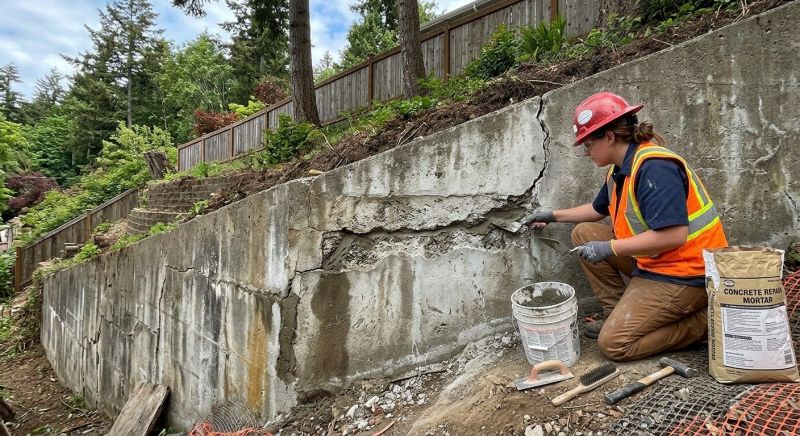 Retaining Wall Repair in Henrico County, VA