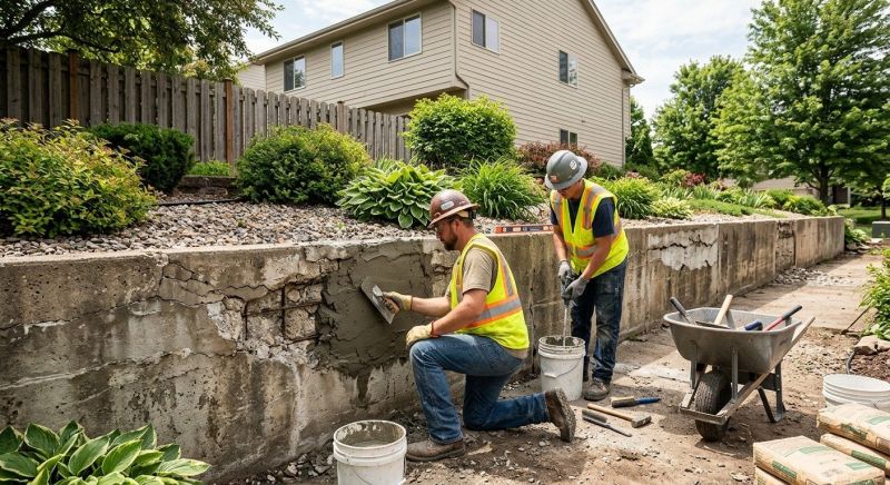 Retaining Wall Repair in Midlothian, VA