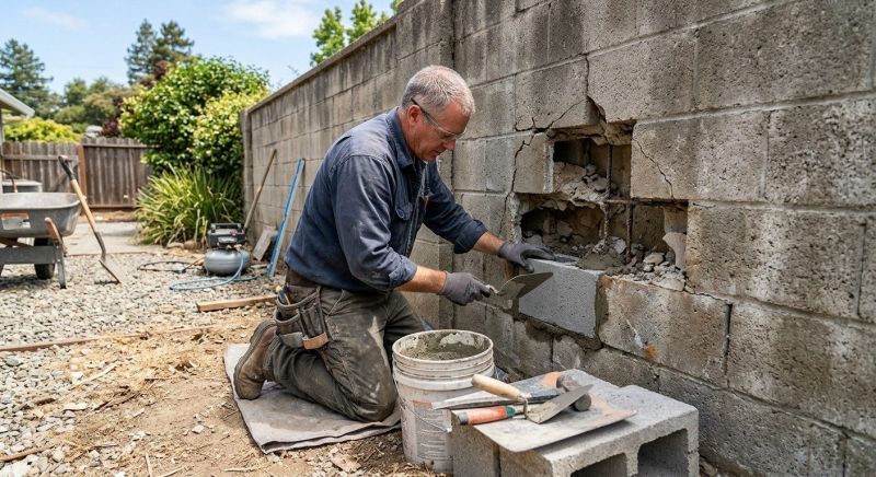 Rock Wall Repair in Midlothian, VA