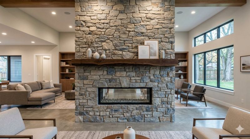 Stone Chimney Installation in Moseley, VA