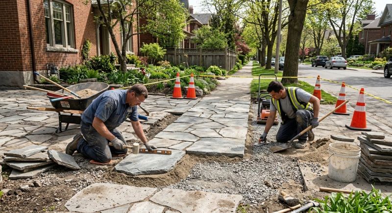 Stone Walkway Repair in Midlothian, VA