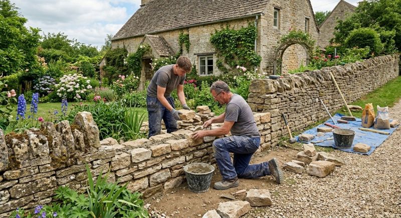 Stone Wall Repair in Dinwiddie County, VA