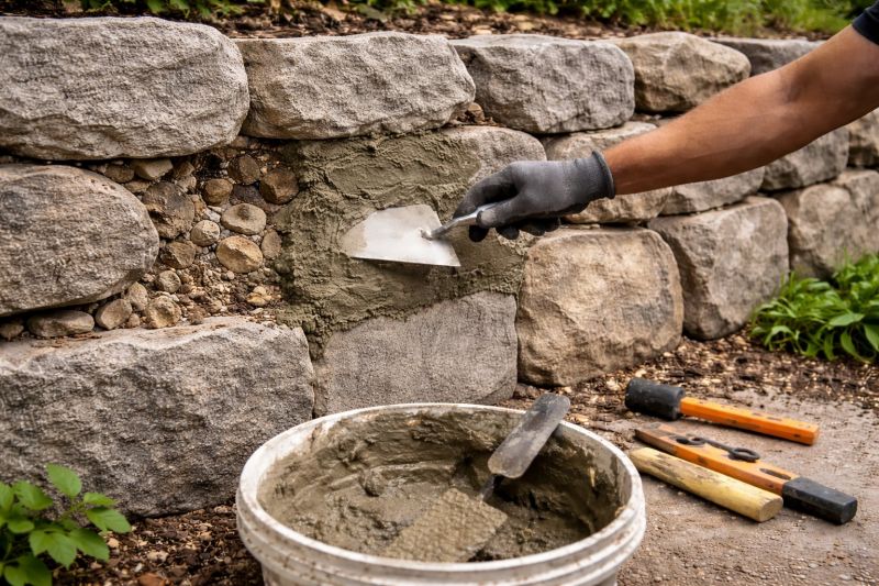Stone Wall Repair in Goochland County, VA